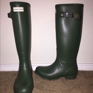 Green Hunter rain boots